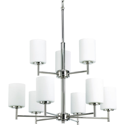 Progress Lighting P4726-104 Chandelier Fixture Nine-light two-tier