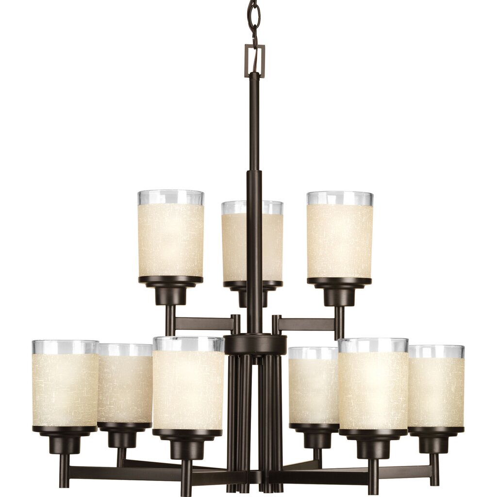 Progress Lighting P4626-20 Chandelier Fixture Nine-light 2-tier