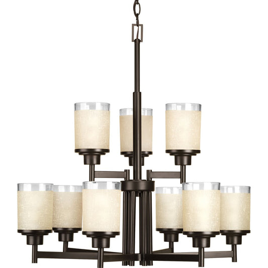Progress Lighting P4626-20 Chandelier Fixture Nine-light 2-tier