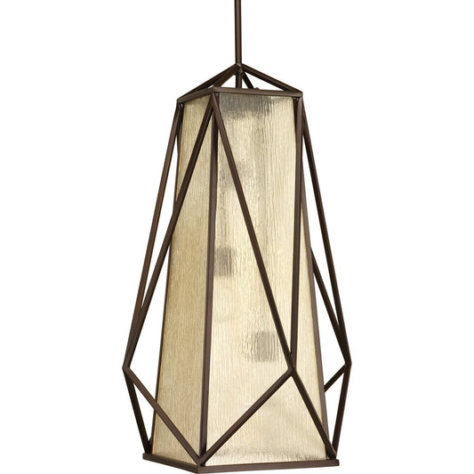 Progress Lighting P3601-20 Pendant Fixture With antique textured glass