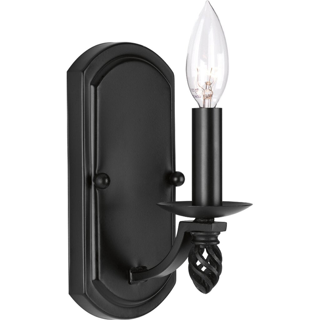 Progress Lighting P7158-31 Sconce Fixture A black iron frame with
