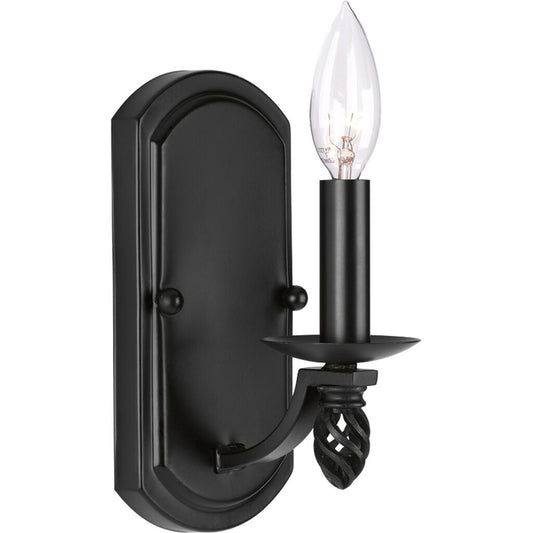 Progress Lighting P7158-31 Sconce Fixture A black iron frame with