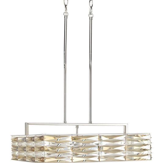 Progress Lighting P5157-15 Pendant Fixture With alternating clear and