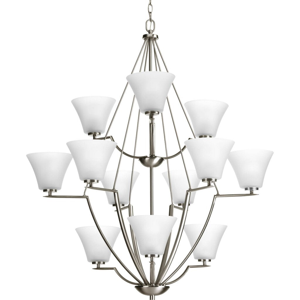 Progress Lighting P4687-09 Chandelier Fixture Twelve-light three-tier
