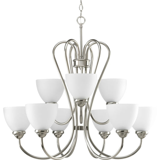 Progress Lighting P4668-09 Chandelier Fixture Nine-light 2-tier