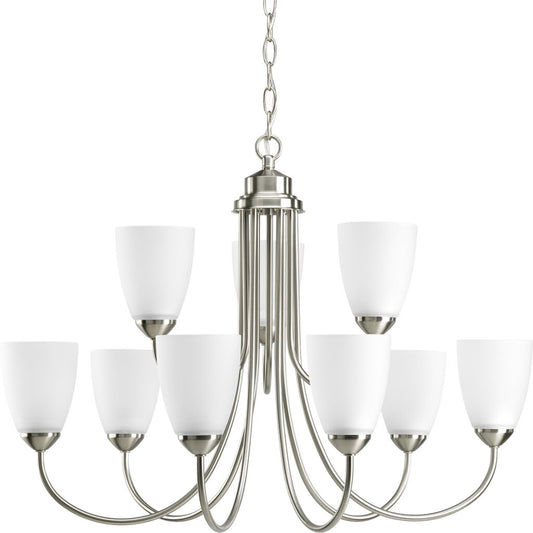 Progress Lighting P4627-09 Chandelier Fixture Nine-light two-tier