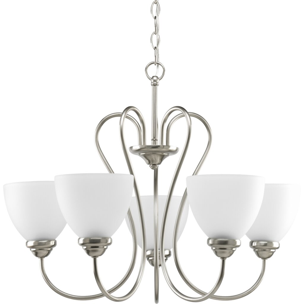 Progress Lighting P4666-09 Chandelier Fixture Five-light Brushed