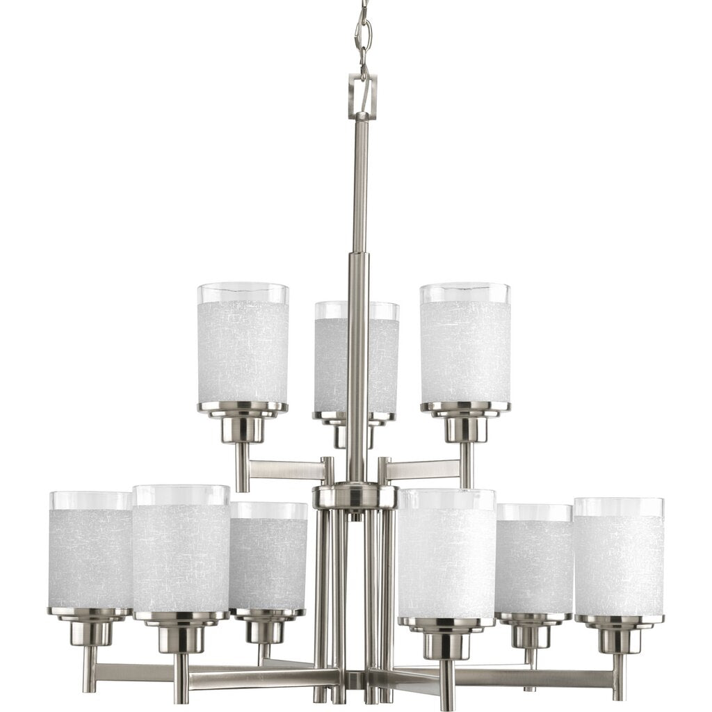 Progress Lighting P4626-09 Chandelier Fixture Nine-light 2-tier