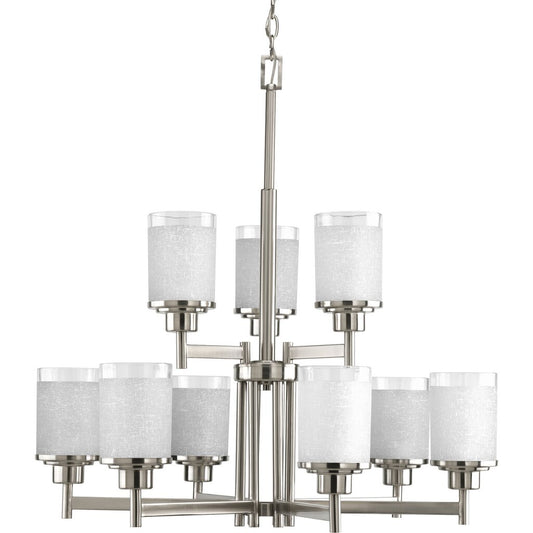 Progress Lighting P4626-09 Chandelier Fixture Nine-light 2-tier