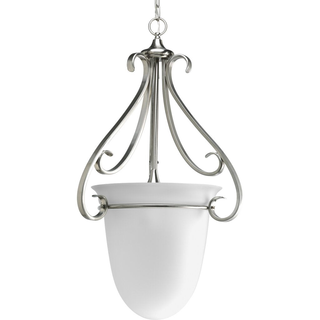 Progress Lighting P3824-09 Fixture Three-light foyer with etched white