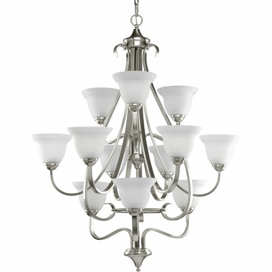 Progress Lighting P4419-09 Fixture Twelve-light three-tier chandelier