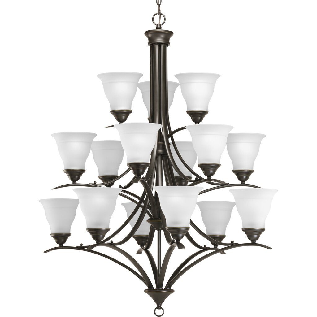 Progress Lighting P4365-20 Chandelier Fixture Fifteen-light three-tier