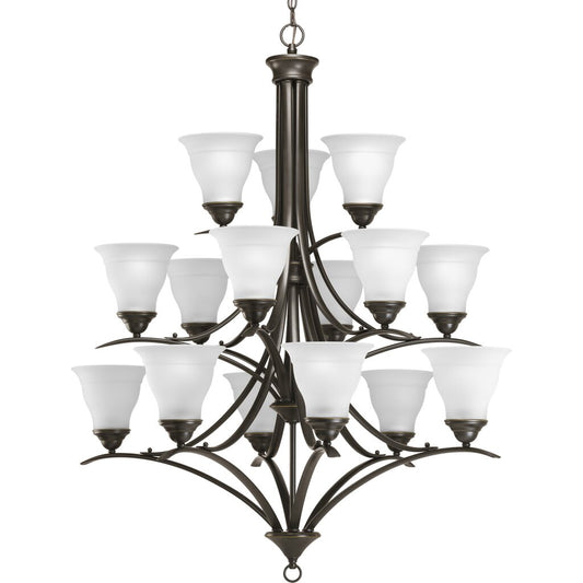 Progress Lighting P4365-20 Chandelier Fixture Fifteen-light three-tier