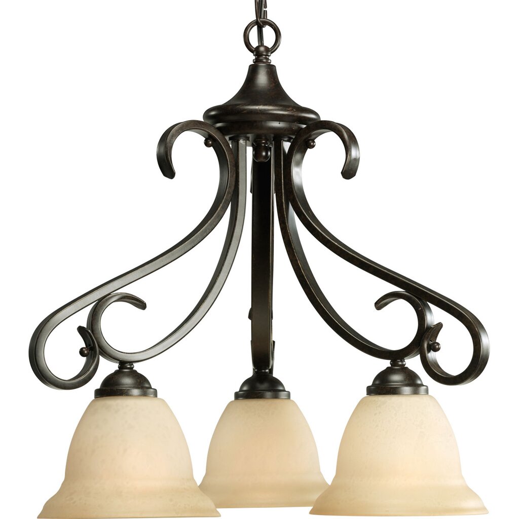 Progress Lighting P4405-77 Chandelier Fixture Three-light chandelier