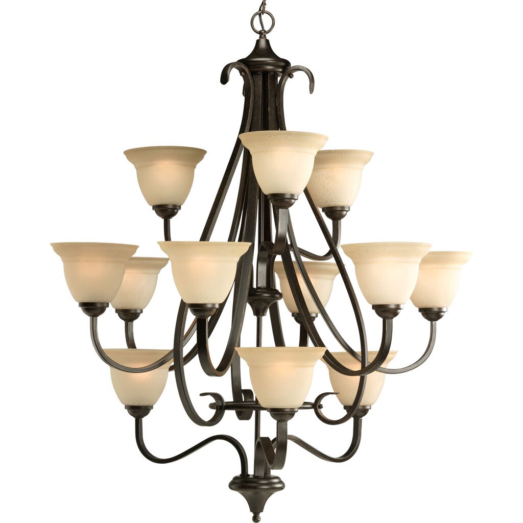 Progress Lighting P4419-77 Fixture Twelve-light three-tier chandelier