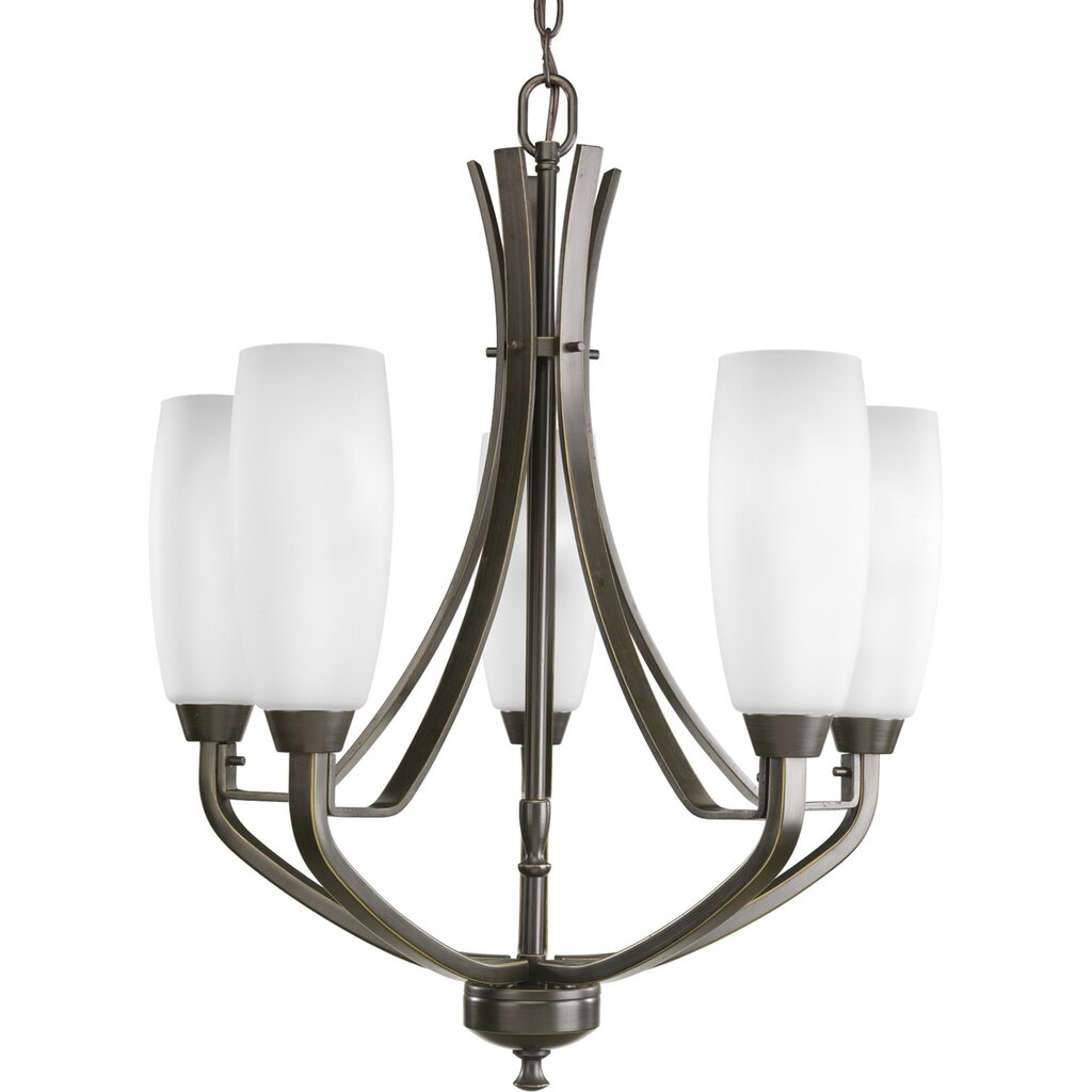 Progress Lighting P4436-20 Chandelier Fixture Five-light chandelier is