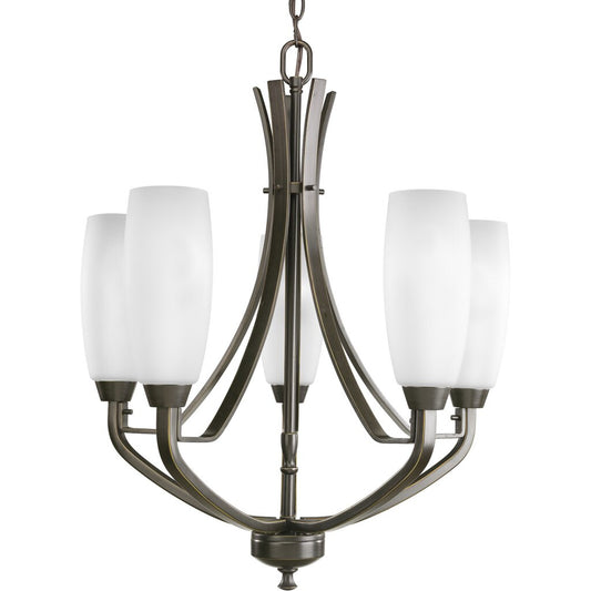 Progress Lighting P4436-20 Chandelier Fixture Five-light chandelier is