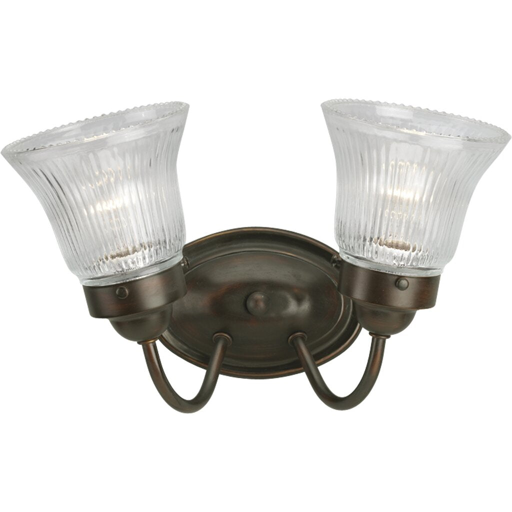 Progress Lighting P3288-20 Bath Fixture Fluted Glass 2-light bath