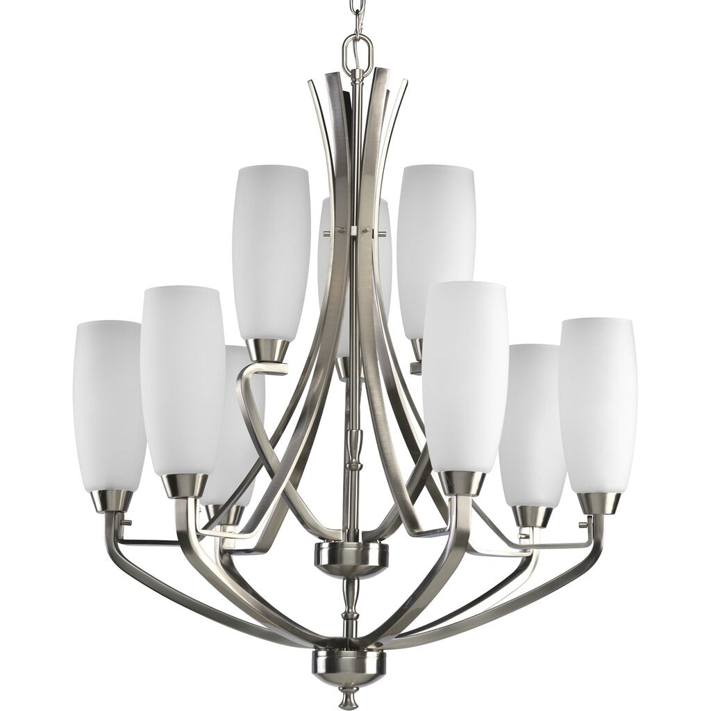Progress Lighting P4439-09 Chandelier Fixture Nine-light two-tier