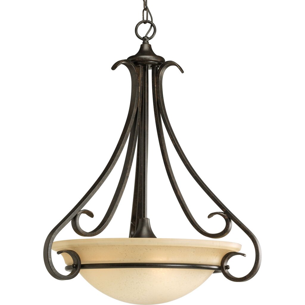 Progress Lighting P3847-77 Fixture Three-light inverted pendant with