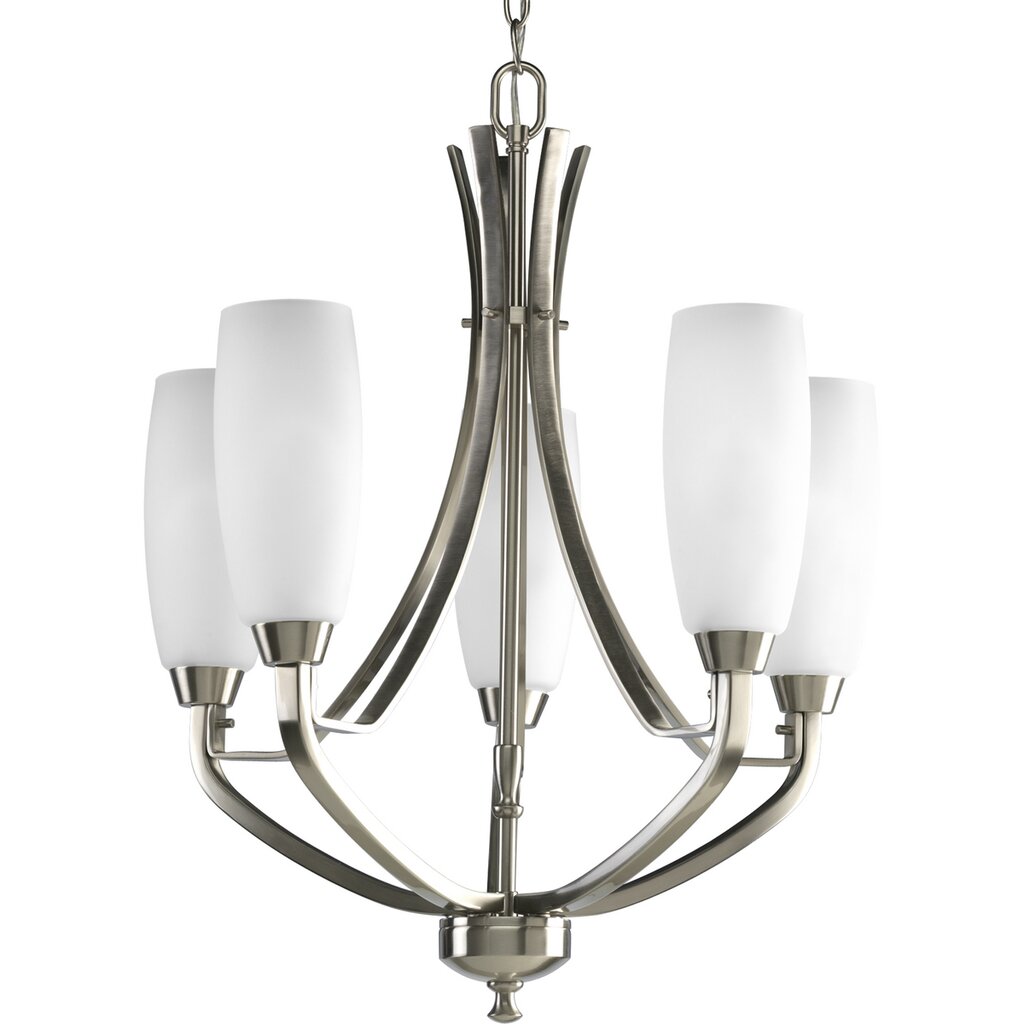Progress Lighting P4436-09 Chandelier Fixture Five-light chandelier is