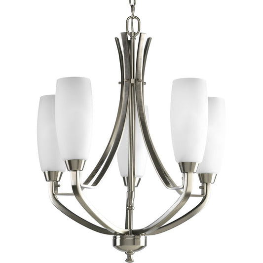 Progress Lighting P4436-09 Chandelier Fixture Five-light chandelier is