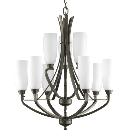 Progress Lighting P4439-20 Chandelier Fixture Nine-light two-tier