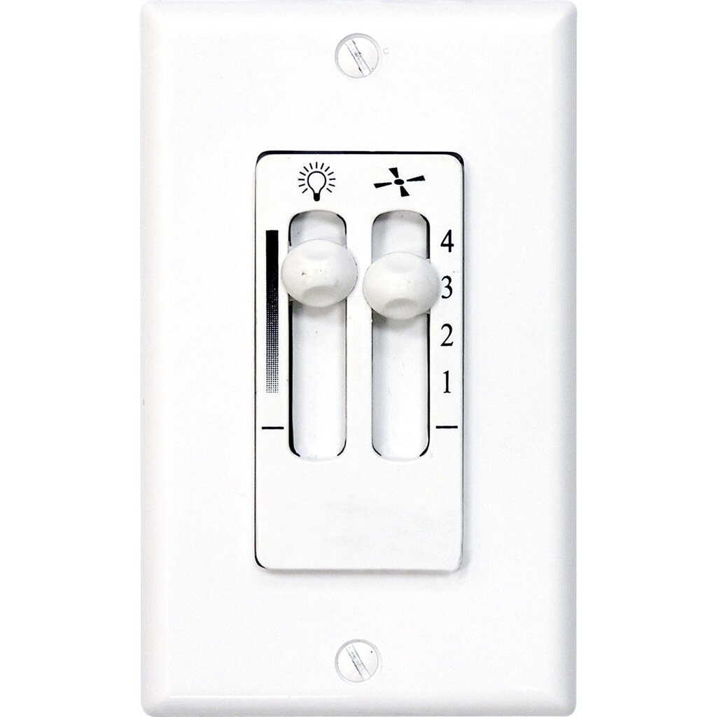 Progress Lighting P2630-30 Fixture Four-speed ceiling fan white wall