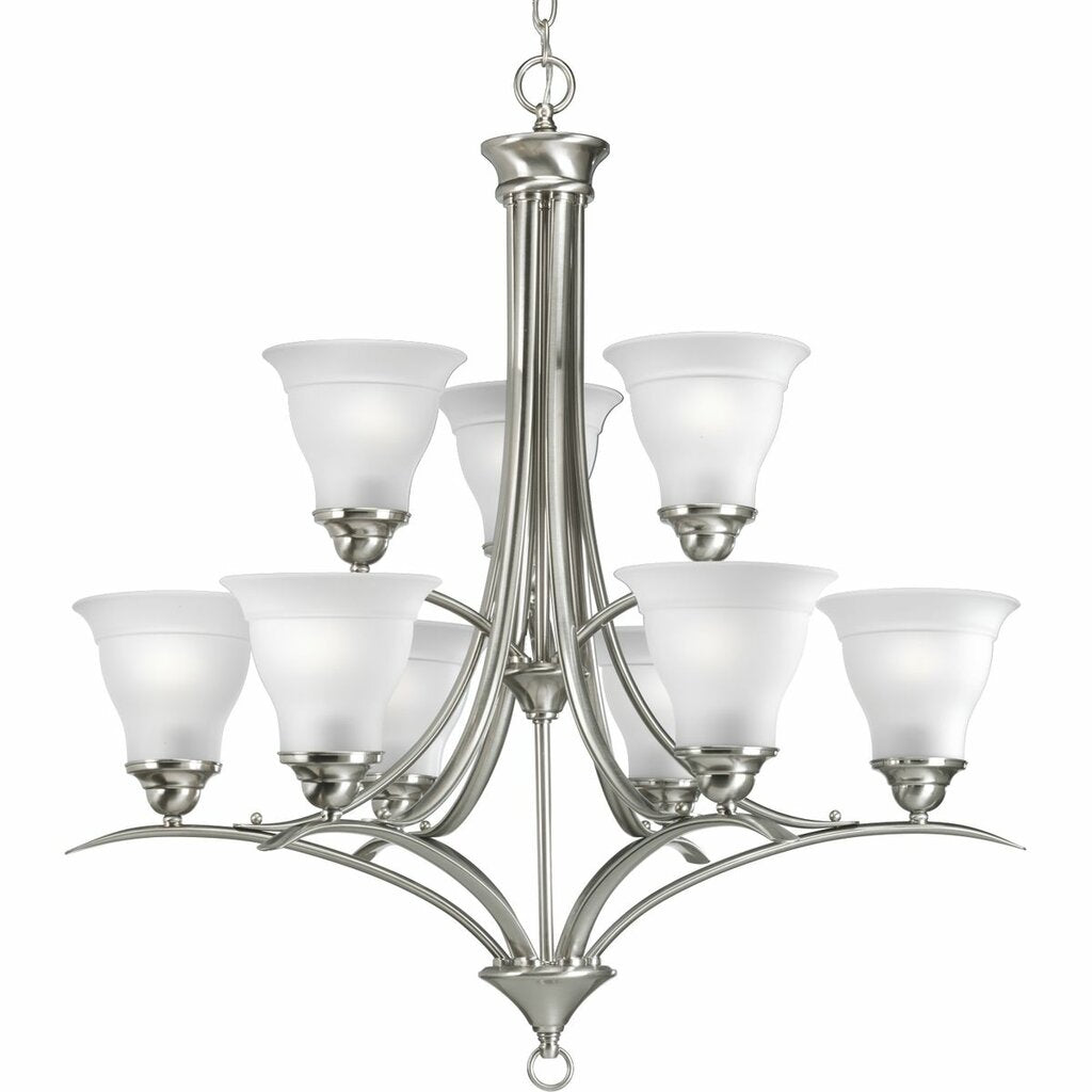 Progress Lighting P4329-09 Chandelier Fixture Nine-light two-tier