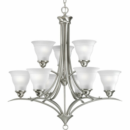 Progress Lighting P4329-09 Chandelier Fixture Nine-light two-tier