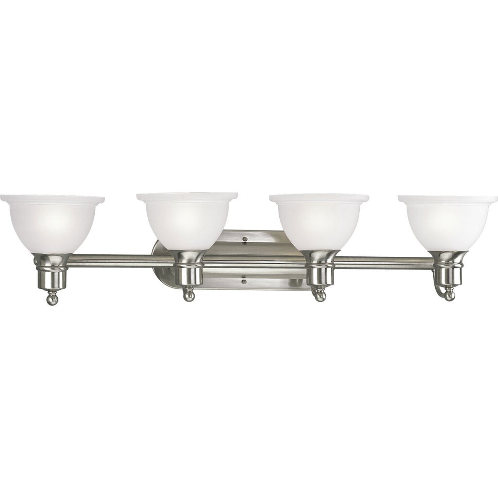 Progress Lighting P3164-09 Bath Fixture Brushed Nickel Four-light wall