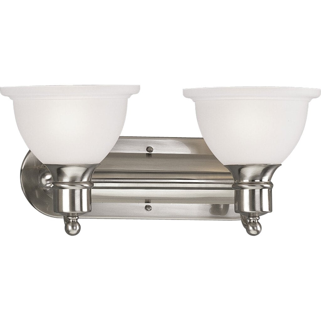 Progress Lighting P3162-09 Bath Fixture Brushed Nickel Two-light wall