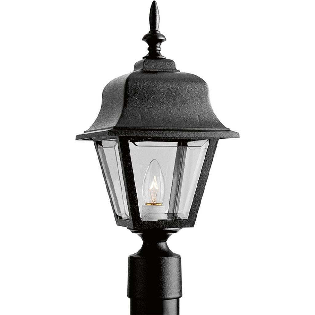 Progress Lighting P5456-31 Fixture Set this sculpted post lantern near