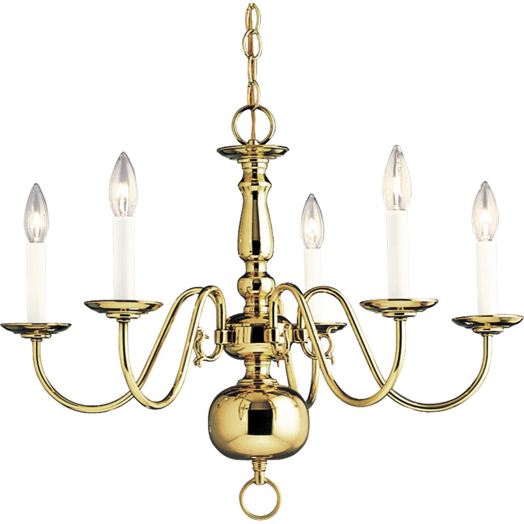 Progress Lighting P4355-10 Chandelier Fixture Five-light chandelier in