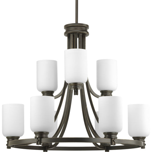 Progress Lighting P4663-20 Chandelier Fixture Nine-light two-tier