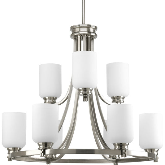 Progress Lighting P4663-09 Chandelier Fixture Nine-light two-tier