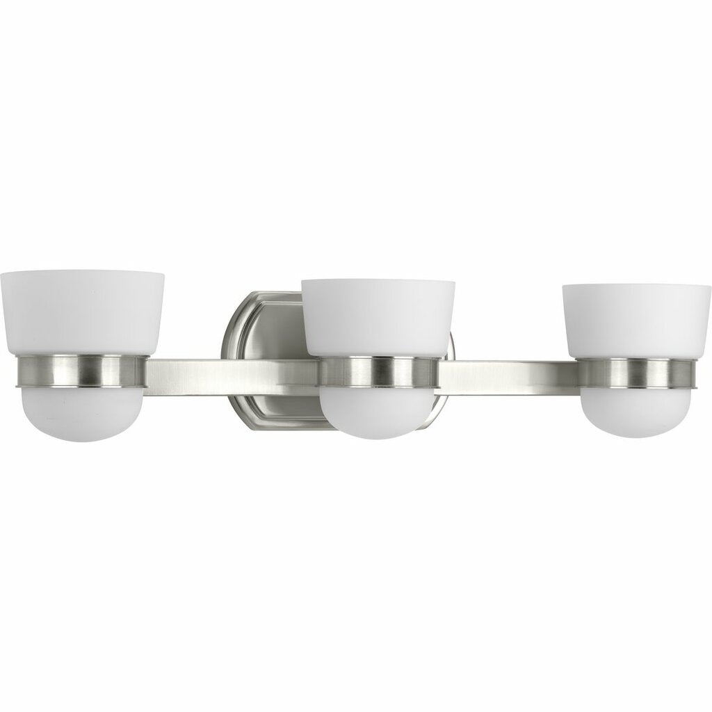 Progress Lighting P300078-009 Fixture Etched opal glass shades are