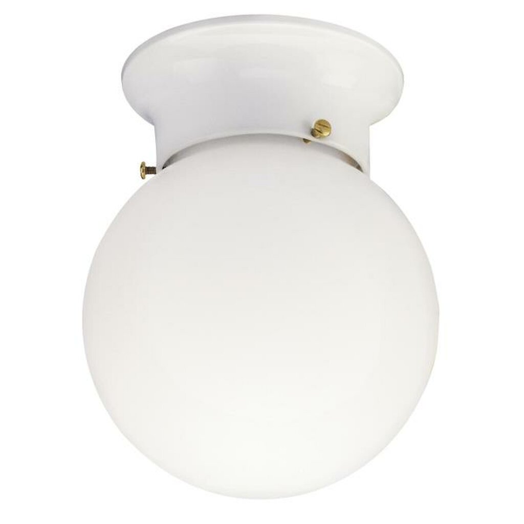 Westinghouse 6660700 Fixture 1 Light Flush White Finish with Glass