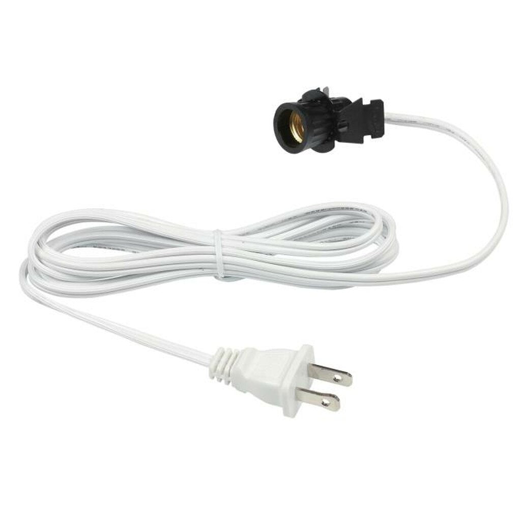 Westinghouse 2331100 Cord 6' Set with Snap-In Pigtail Candelabra Base