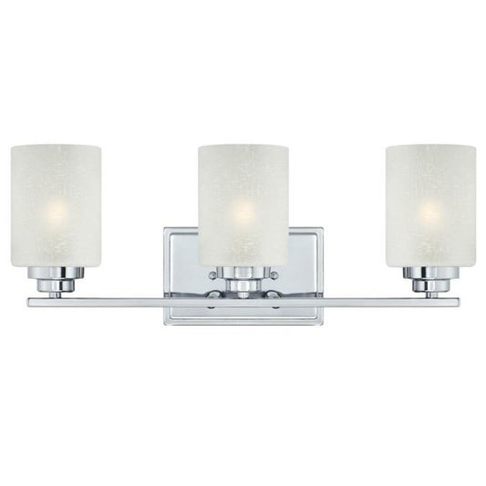 Westinghouse 63438B Sconce Fixture 3 Light Wall Chrome Finish with