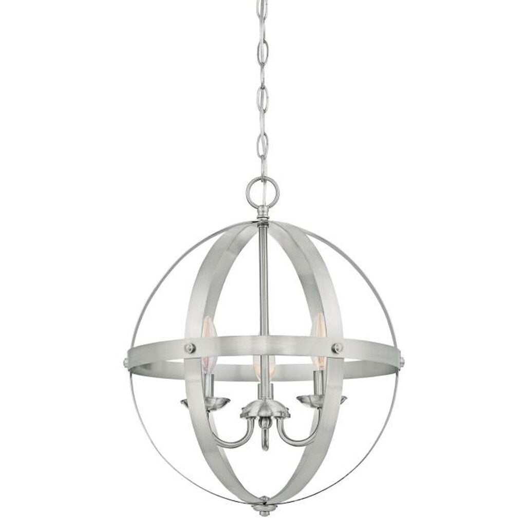 Westinghouse 6341900 Pendant Fixture 3 Light Chandelier Brushed Nickel