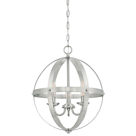 Westinghouse 6341900 Pendant Fixture 3 Light Chandelier Brushed Nickel