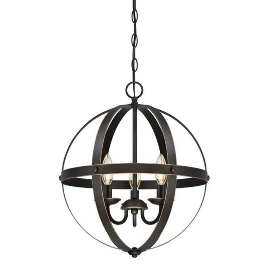Westinghouse 6341800 Pendant Fixture 3 Light Chandelier Oil Rubbed