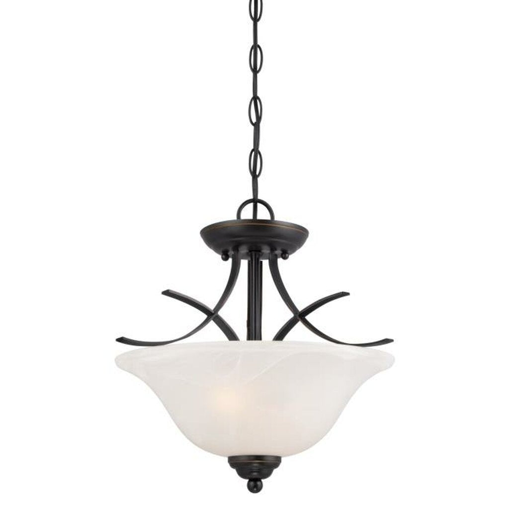 Westinghouse 6340300 Fixture 2 Light Pendant/Semi-Flush Amber Bronze