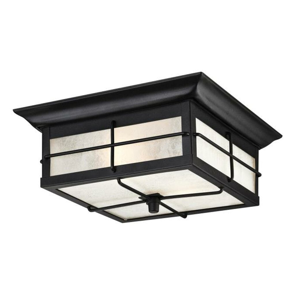 Westinghouse 6204800 Fixture 2 Light Flush Textured Black Finish with