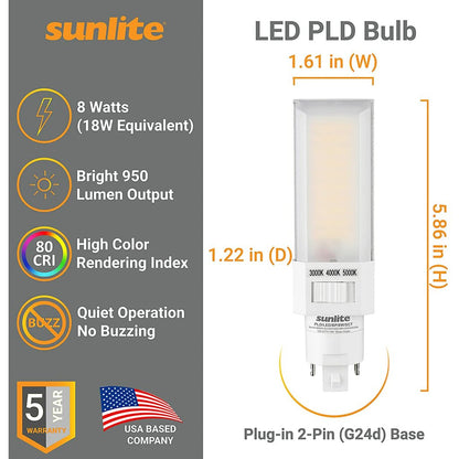 12 pack - Sunlite 88800-SU 8W CCT LED Light Bulb