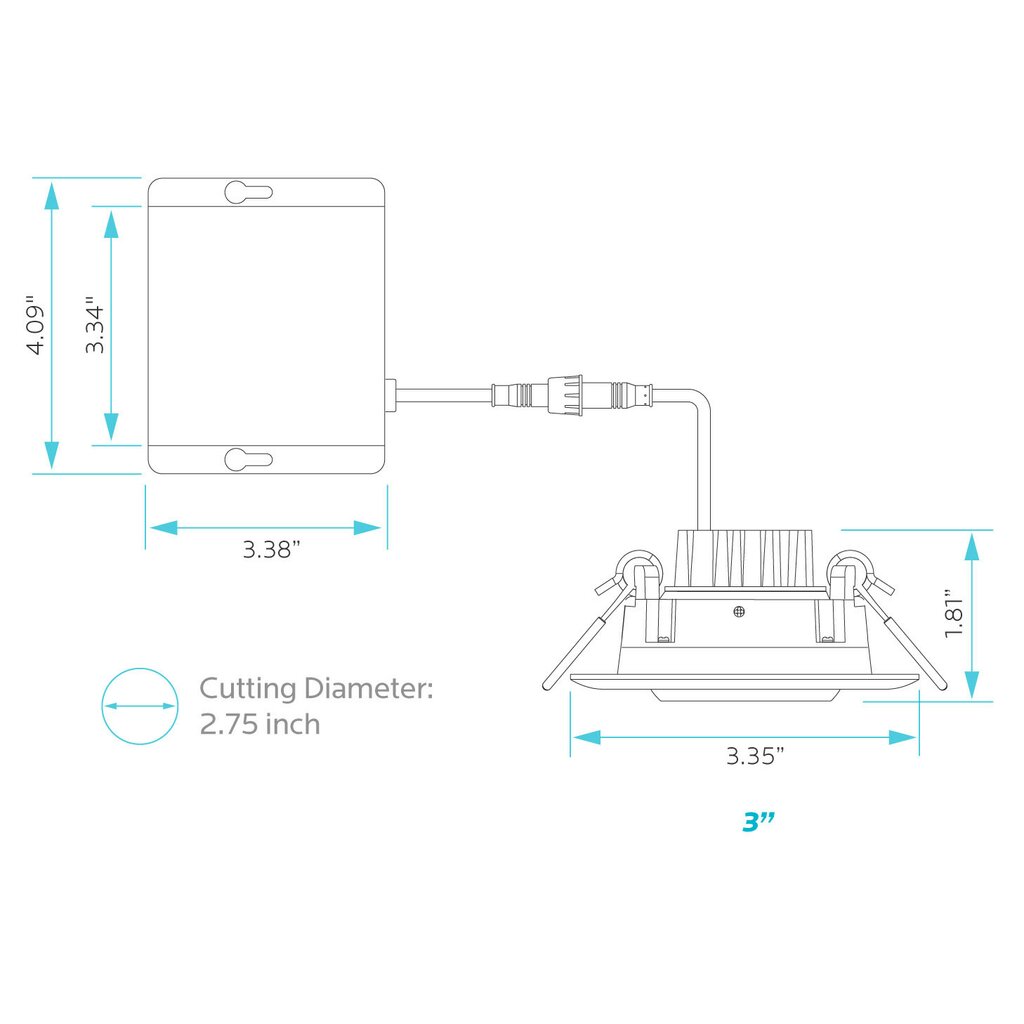 Luxrite LR23250 8W LED Canless Gimbal Dimmable Fixture