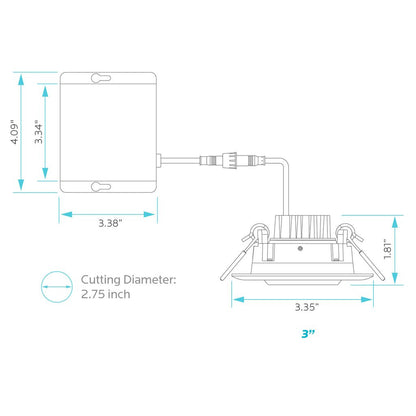 Luxrite LR23250 8W LED Canless Gimbal Dimmable Fixture