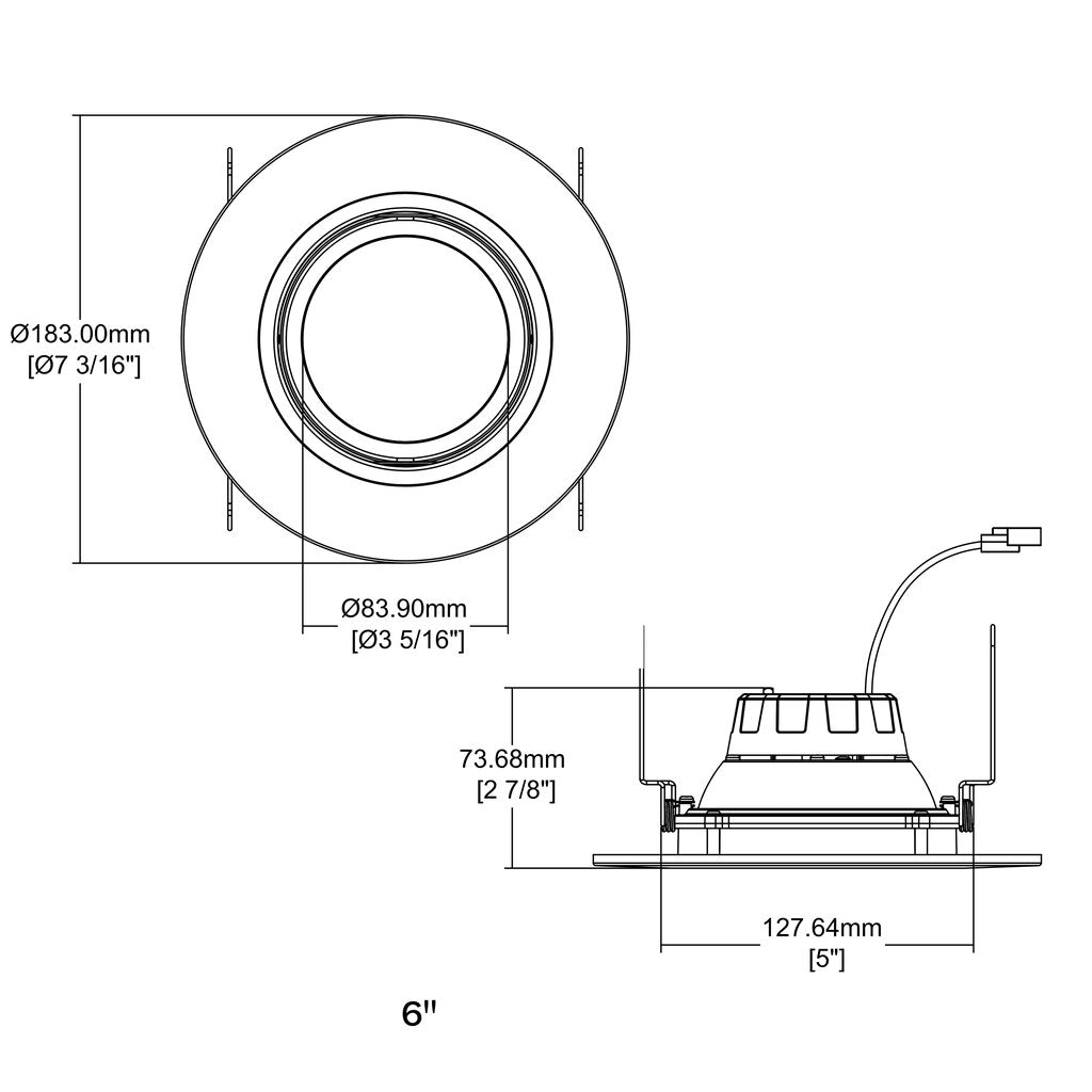 Halco 83987 10W LED Dimmable Fixture ProLED Select Gimbal Downlight