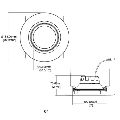 Halco 83987 10W LED Dimmable Fixture ProLED Select Gimbal Downlight
